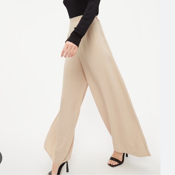 Dorthy Perkins Palazzo Pants Trousers wide leg camel tan medium US 6 - Picture 2 of 11